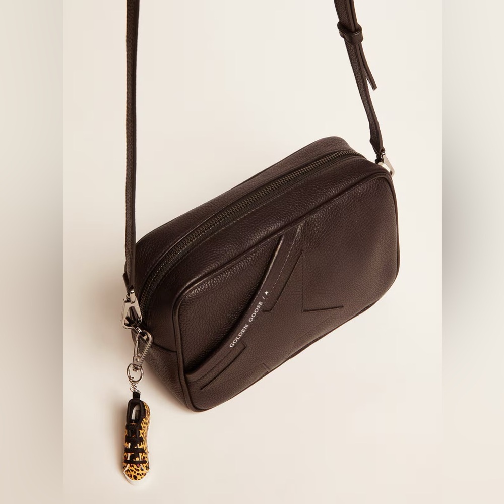 Golden Goose Star Bag Black Leather Crossbody Purse GGDB - Picture 6 of 12
